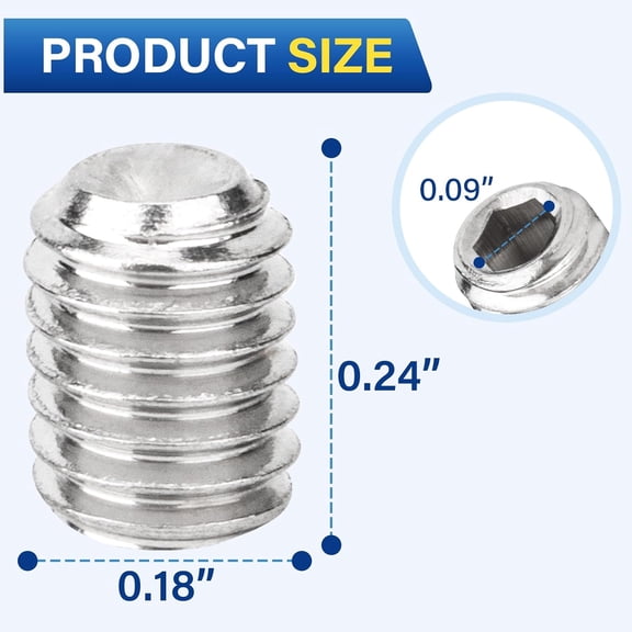 XZHANH-RP25620 Faucet Handle Set Screw Compatible with Delta Faucet, 6-Piece Chrome Faucet Repair Screws, Stainless Steel
