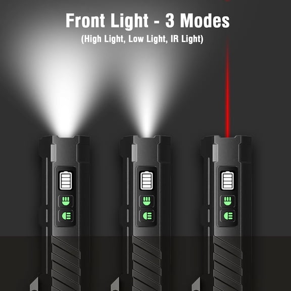 XZHANH-Rechargeable Flashlight High-Lumen, Tactical Magnetic Flash Light with 7 LED Modes, USB-C Powerful Light with Bottle Opener, Portable Pocket Flashlights for Emergency, Home, Camping