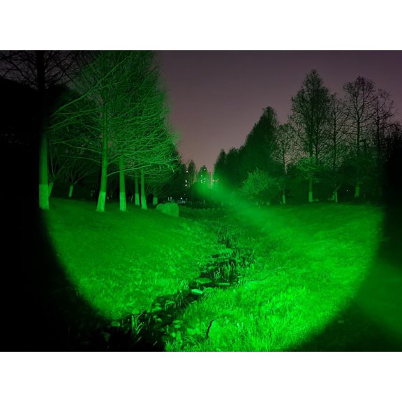 XZHANH-Rechargeable Green Light Flashlight with Green and White LED Combo, 2000 Lumens Super Bright LED Small Powerful Zoomable Flashlight, Rechargeable Flashlights for Camping, Emergency