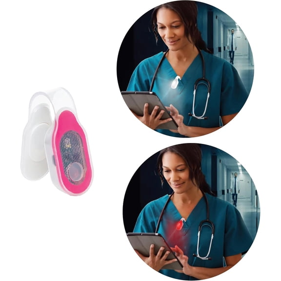 XZHANH-Rechargeable Magnetic Clip-on LED Safety Light - 4 Working Modes - Waterproof Wearable Flashlight for Nurses, Running, Dog Walking & Night Safety (Red)