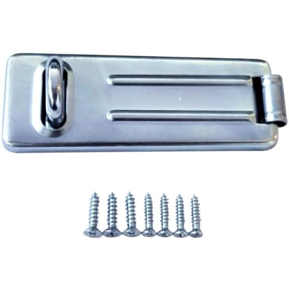 XZHANH-Security Concealed Hasp & Staple, Steel, 3-1/2", Zinc Plated, 1 Pack, Made in Taiwan