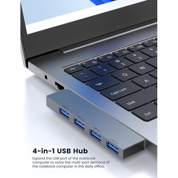 XZHANH-USB Hub 2Pack, 4-Port USB Hub(1 * 3.0 Hub, 3 * 2.0 Hub) USB Splitter USB Expander for Laptop, Xbox, Flash Drive, HDD, Console, Printer, Camera,Keyborad, Mouse