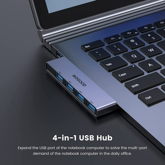 XZHANH-USB Hub for Laptop, USB Hub 3.0 USB Splitter Ultra-Slim Data USB Hub [Charging Not Supported] Multi USB Port Expander USB Adapter Station for Laptop,Windows PC,Mac,Printer,Flash Drive,Mobile