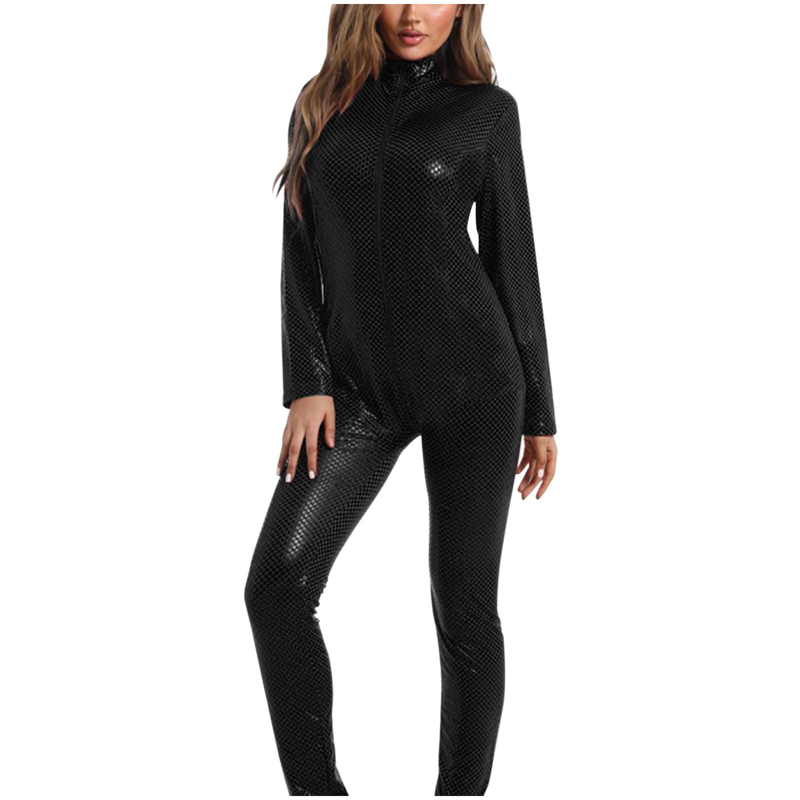 XZHGS Plus Size Lingerie Robe Women's Double Pull Head Zipper Bodysuit