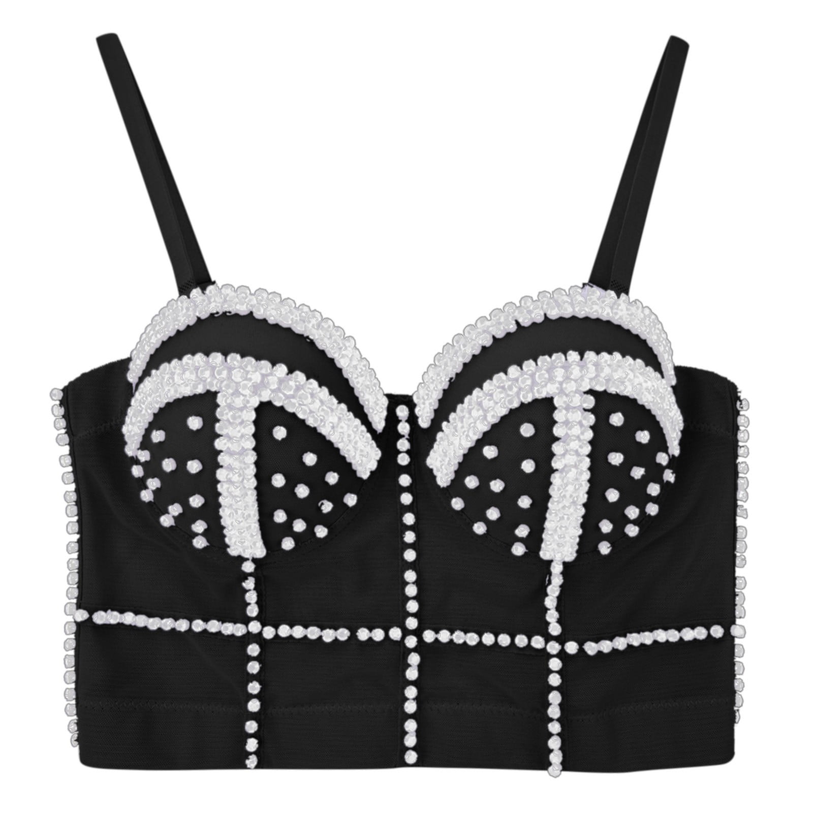 XZHGS White Lingerie Set Plus Size Deep V Bow With Diamond Encrusted