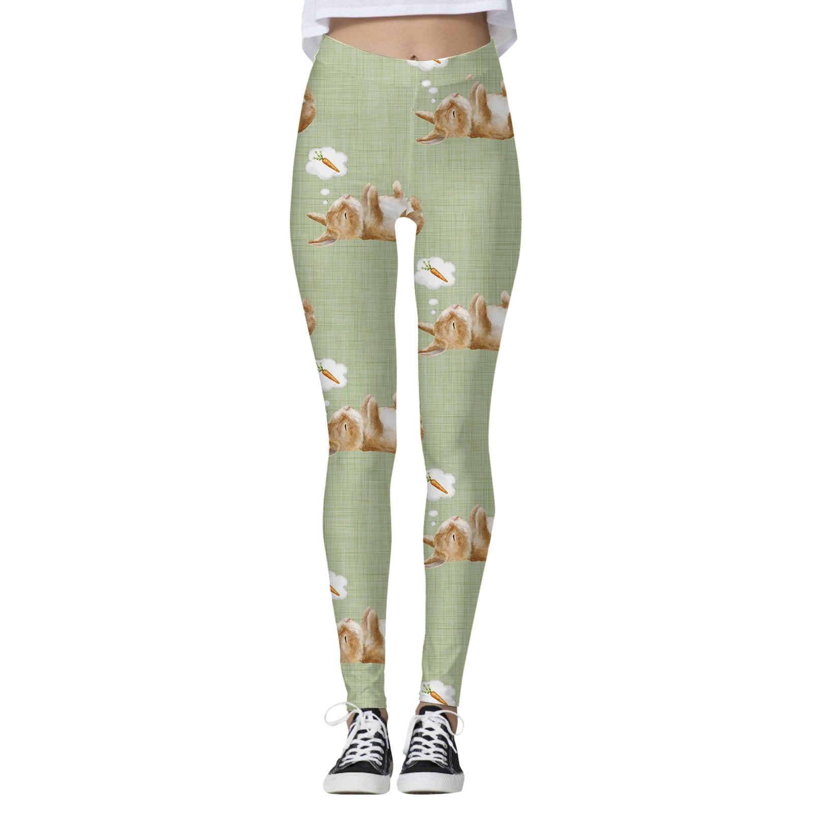XZHGS Women's Pants Petite Length Women Suitable Easter Egg Print