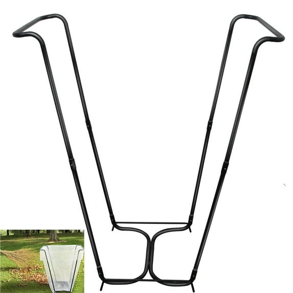 XZKING 1 Pack Trash Bag Holder Stand, Metal Leaf Bag Holder Stand Holds 30-45 Gallon Garbage Bags, Outdoor Portable Trash Bag Holder for Yard Garden