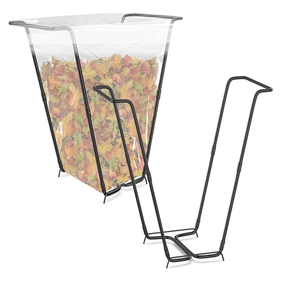 XZKING 2 Pack Trash Bag Holder Stand, Metal Leaf Bag Holder Stand Holds 30-45 Gallon Garbage Bags, Outdoor Portable Trash Bag Holder for Yard Garden