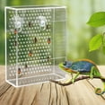 thumbnail image 1 of XZKING Bearded Dragon Feeder, Chameleon Bug Bowl, Transparentk Acrylic Reptile Feeder Box, Wall-Mounted Insect Feeder with Suction Cups for Lizard Bearded Dragon Gecko Frog, 1 of 7