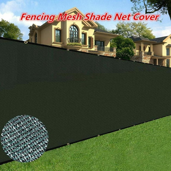 XZKING Black Fence Privacy Screen, 6" x 50' Mesh Shade Cover, Heavy Duty Windscreen Backyard Privacy Fence, 90% Blockage