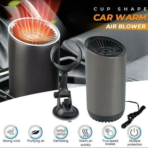 XZKING Car Heater Defroster, 2 in 1 Auto Car Windshield Heater Cooling Fan Plug into Cigarette Lighter 12V 150W Auto Defogger with Suction Holder