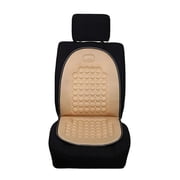 XZKING Car Seat Cover Breathable Seat Protector- Made with Premium Polyester Fiber and Massage Magnet Bubble Cushion for Cars Truck SUV Vans, Airbag Compatible,Beige 1Pc