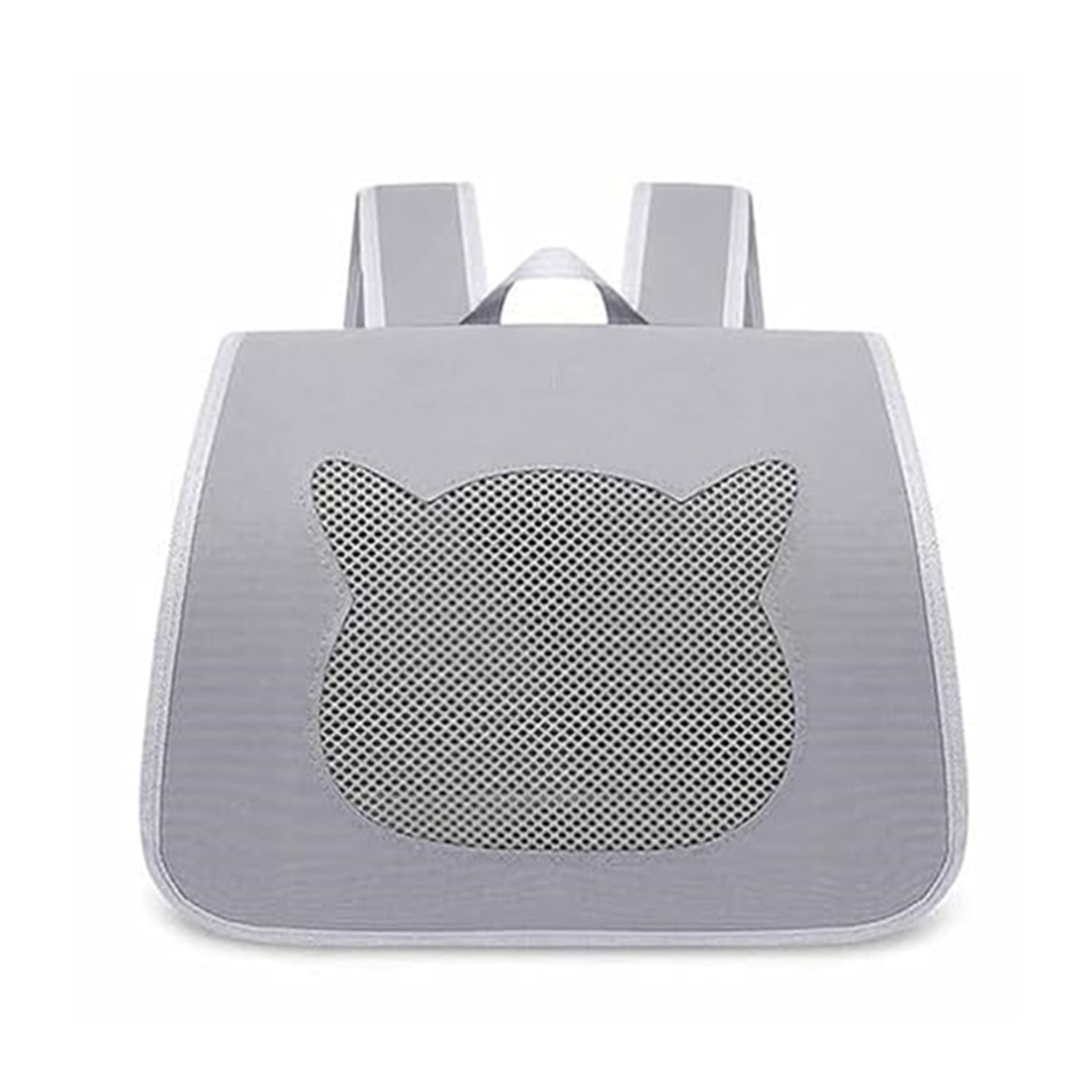 XZKING ​Cat Backpack Carrier, Small Dog Traveler Carrier Backpack for Medium Large Cats, Foldable Ventilated Backpack with Thick Shoulder Strap, Airline Approved, Hiking (12lb) Gray