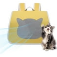 thumbnail image 1 of XZKING ​Cat Backpack Carrier, Small Dog Traveler Carrier Backpack for Medium Large Cats, Foldable Ventilated Backpack with Thick Shoulder Strap, Airline Approved, Hiking (12lb) Yellow, 1 of 9