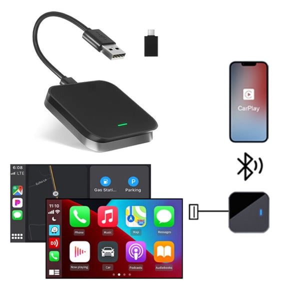 XZKING Wireless CarPlay Adapter for iOS 10+ for OEM Wired CarPlay Cars Support Online Update Plug and Play