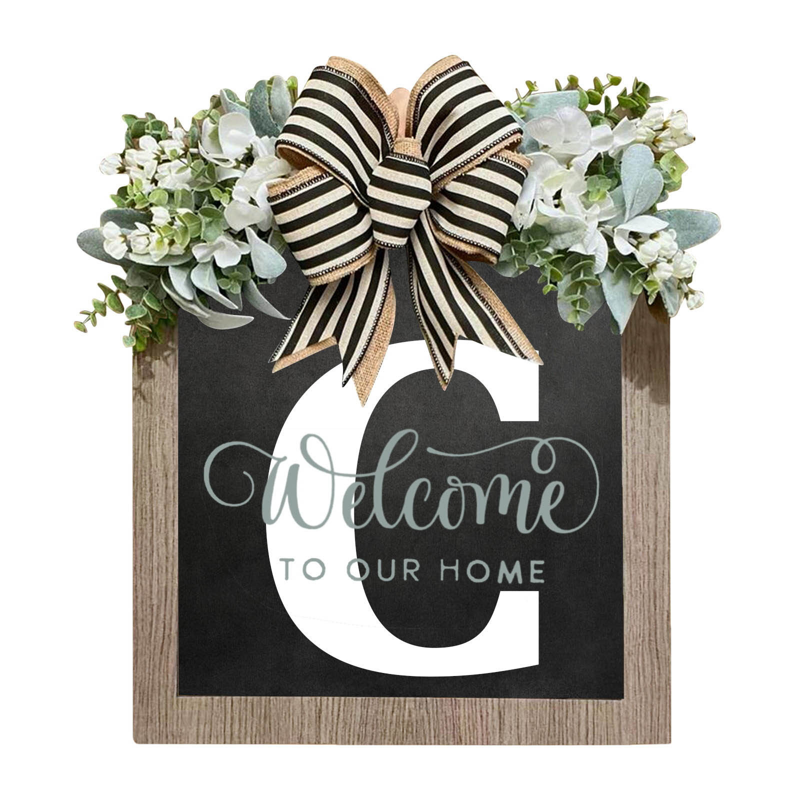 XUEYING Wreath Door Hanger for Front Door Unique Last Name Year Round