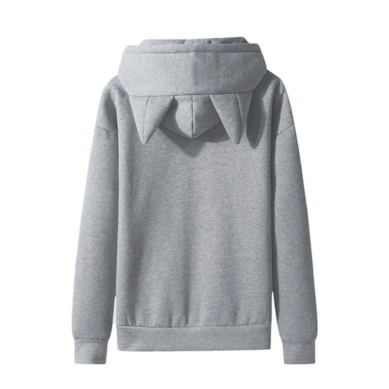 VALSEEL Men Casual Solid Pullover Cat Ears Hooded Fleece Pocket Sweatshirt Hoodie Walmart