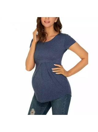 Taqqpue Womens Maternity Tops Maternity T Shirts Short Sleeve