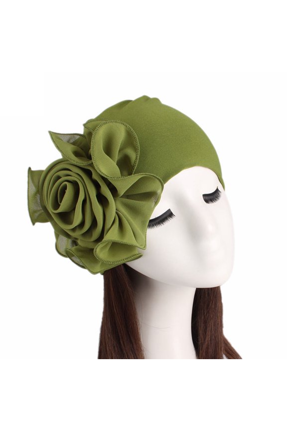 Womens Hats With Brim Women Hats and Caps Women Ladies Retro Big Flowers Hat Turban Brim Hat Cap Pile Cap Ag