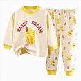 thumbnail image 1 of XZNPDUCQ 4-5 Years Toddler Girl Fall Clothes Outfits Set Top & Sweatpants 2Pcs Cute Home Outdoor 2-8Y A26-Yellow, 1 of 3