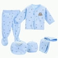 thumbnail image 1 of XZNPDUCQ 5PCS Newborn Preemie Newborn Baby Newborn Baby Boy Girl Tops+Hat+Pants +Bib+Sock Shose+Romper Outfits Set to 5PCS Shower Gift Set Newborn Baby Shower Gift Set, 1 of 1