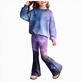 thumbnail image 1 of XZNPDUCQ 7-8 Years Cute Toddler Baby Girls Clothes Set Long Sleeve T-Shirt and Pants Kids 2pcs Outfits A170-Purple, 1 of 8