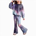 thumbnail image 1 of XZNPDUCQ 8-9 Years Cute Toddler Baby Girls Clothes Set Long Sleeve T-Shirt and Pants Kids 2pcs Outfits A170-Blue, 1 of 8