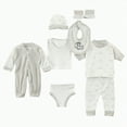 thumbnail image 1 of XZNPDUCQ 8Pcs 0-3 Months Baby Layette Shower Clothing Set Unisex Girl Boy Grow Comfort Soft Clothes Cartoon Outfits Gift 8PCS Girl Boy Gifts Set, 1 of 1