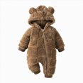 thumbnail image 1 of XZNPDUCQ B Unisex Baby Baby Jumpsuit Infant Toddler Winter Warm Footless Romper Outwear Sleep & Play One-Piece Bodysuit,A35-Coffee, 1 of 4