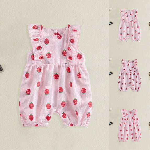 XZNPDUCQ Baby 12-18 Months One-Piece Romper Baby Girl Clothes Outfits Infant Summer Romper Cotton Linen Preemie Newborn Photography A64-Pink