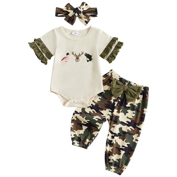 XZNPDUCQ Baby Girl Clothes Toddler Summer Outfits Cute Bow Print T-Shirt + Shorts 2pcs Set 6 Months-5 Years Old Playwear Beach Outfits 0-3 Months,Green