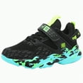 thumbnail image 1 of XZNPDUCQ Boys Girls Sneakers Lace up Lightweight Sparkle Breathable Jelly Sole Kids Walking Shoes Casual Sports Casual Shoes Breathable Walking Shoes (Green,2.5), 1 of 9