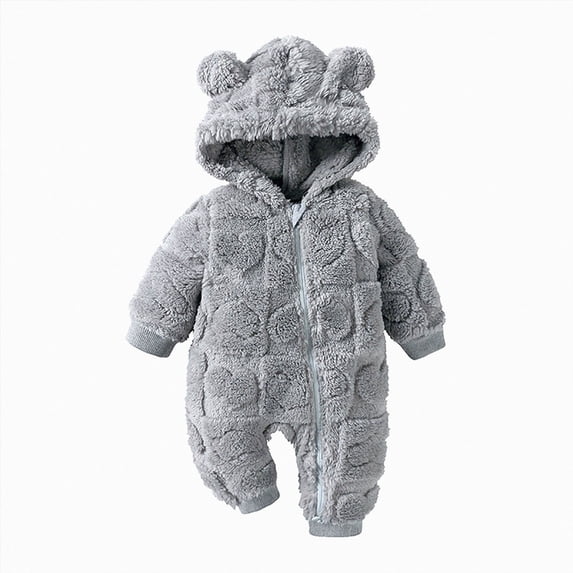 XZNPDUCQ C Unisex Baby Baby Jumpsuit Infant Toddler Winter Warm Footless Romper Outwear Sleep & Play One-Piece Bodysuit,A35-Grey