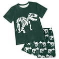 thumbnail image 1 of XZNPDUCQ Children Sportswear Short Sleeve Black Pants Fashion Boys And Girls ClothesPajamas Set Summer Outfit (9-10Years,Green), 1 of 6