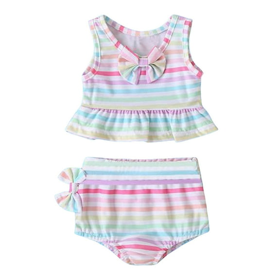 XZNPDUCQ Girl Baby Swimsuit Baby Sleeveless Split Body Toddler Girl Swimsuit Toddler Speed Suit Summer Swimming Suit For Girls 4-5 Years Multicolour