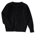 thumbnail image 1 of XZNPDUCQ Girls Cardigan Cable Knit Sweater Long Sleeve Open Front Button Light Weight Solid Sweater Coat Base Sweater Cardigan Sweater，5-6 Years，Black, 1 of 5