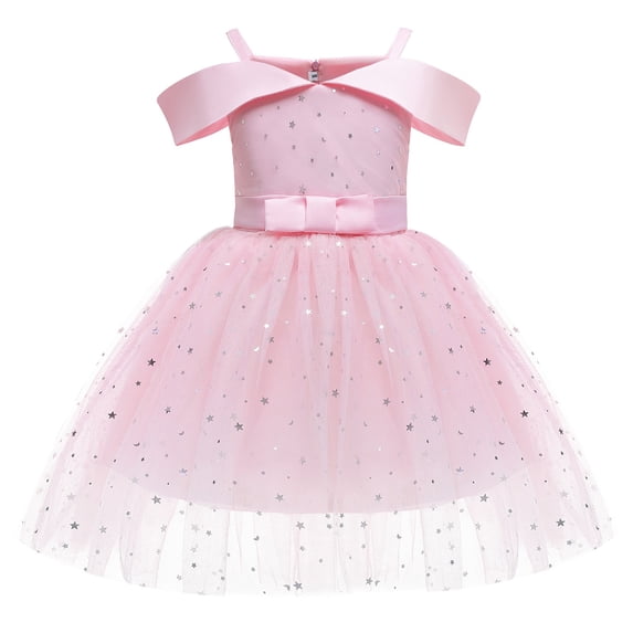 XZNPDUCQ Girls Summer Floral Ruffle Sleeve Tie Back Vintage Toddler Birthday Tea Party Dress,cute party Wedding Princess Dress (9-10 Years,Pink)