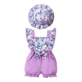 thumbnail image 1 of XZNPDUCQ Baby Girls Summer Set 0 6 12 18 24 Months 2T 3T Beach Print Short Sleeve T-Shirts and Elastic Waist ShortsGirls Summer 2Pcs T Shorts Set Dailywear Purpleï¼3-6 Months, 1 of 8