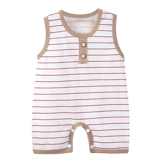 XZNPDUCQ Infant Summer Romper One Piece Jumpsuit Bodysuit 0-3 Months Summer Baby Sleeveless Crawler Clothing For Men And Women Tank Top Crawler Clothing Newborn Open Crotch Clothes