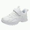 thumbnail image 1 of XZNPDUCQ Kids Boys Girls Sneakers Zipper Casual Shoes Jelly Sole Sports Shoes Lightweight Walking Shoes Casual Shoes Breathable Walking Shoes (White,2.5), 1 of 9