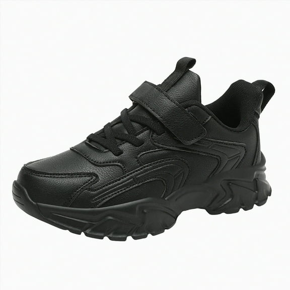 XZNPDUCQ Kids Shoes for Boys Girls Children Tennis Sports Athletic School Running Sneakers Casual Shoes Breathable Walking Shoes (Black,12)
