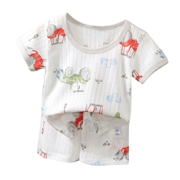 XZNPDUCQ Kids Toddler Baby Girlshort Sleeve T Shirt Elastic Shorts Set 2PCS Outfit Set kids Casual Elastic Shorts 2Pcs Dailywear Gray，110