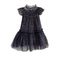 thumbnail image 1 of XZNPDUCQ Little Girl Short Sleeve Dress Cotton Casual Applique Tunic Shirt Dresses Summer Beach Princess Dress (11-12 Years,Dark Blue), 1 of 9