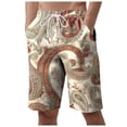 thumbnail image 1 of XZNPDUCQ Men's Casual Shorts Loose Fit Shorts for Men Drawstring Shorts with Multi Pockets Summer Beach Athletic Shorts Casual Shorts L,Khaki, 1 of 7