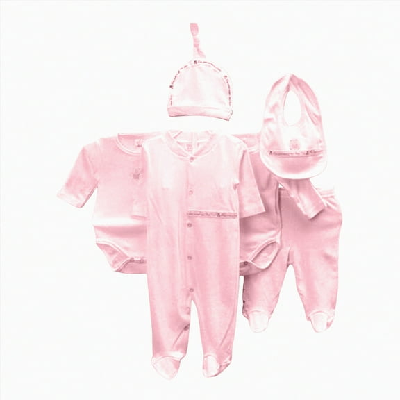 XZNPDUCQ Newborn Preemie Newborn Baby Boy Girl 5Pcs Unisex Newborn Baby Cotton Layette Outfit Set Newborn for Newborn to 3 Months to 0-3 Months Shower Gift Set 0-3 months Gifts Layette Set