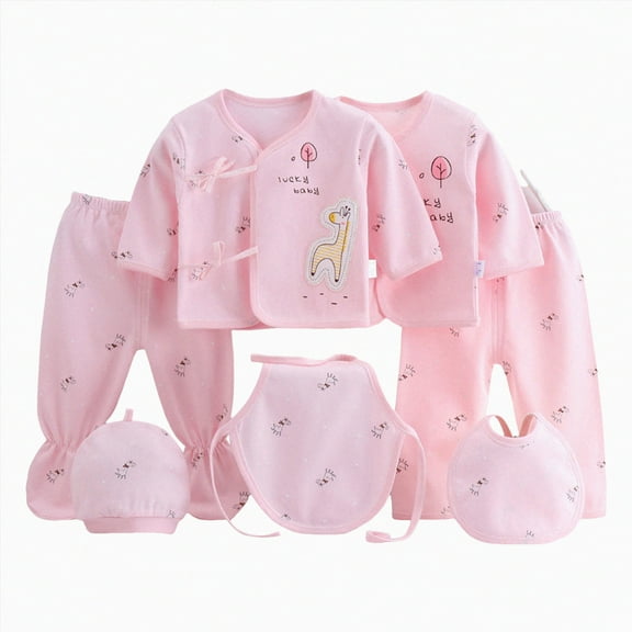 XZNPDUCQ Newborn Preemie Newborn Baby Boy Girl 5Pcs Unisex Newborn Baby Cotton Layette Outfit Set Newborn for Newborn to 3 Months Gifts Layette Set 0-3 months Gifts Layette Set