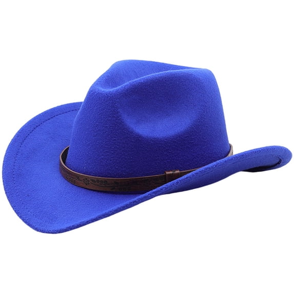XZNPDUCQ Summer Sun Protection Wide Brim Hat Classic Western Cowboy Hat For Boys And Girls With Upturned Brim