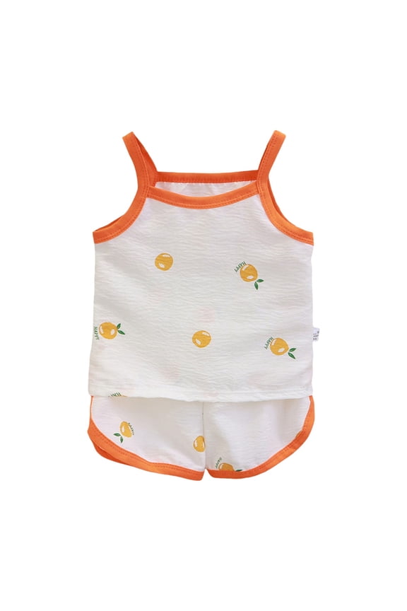 Toddler Baby Girl Summer Clothes Outfit Funny Letter T Shirt Top Short Set Infant Girl Clothes 6 12 18 months 2T 3T Short T-shirt Sets 12-18 Months Orange