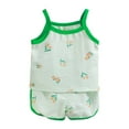 thumbnail image 1 of XZNPDUCQ Toddler Baby Girl Summer Clothes Outfit Funny Letter T Shirt Top Short Set Infant Girl Clothes 6 12 18 months 2T 3T Short T-shirt Sets 18-24 Months Green, 1 of 5
