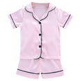 thumbnail image 1 of XZNPDUCQ Toddler Boy's Girls Cotton Short Sleeve T-Shirt and Short Set Girls Summer Cartoon Prints Tops Elastic Shorts 2PCS for Children Clothes Set Pajamas & Dailywear Set (18-24 Months,Pink), 1 of 7